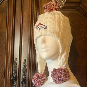 NFL Broncos Women’s Knit Hat with Pom Poms